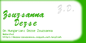 zsuzsanna dezse business card